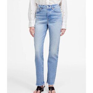 NWT Madewell Sz 23 The '90s Straight Jean Light Hallstead Wash High Rise NU047